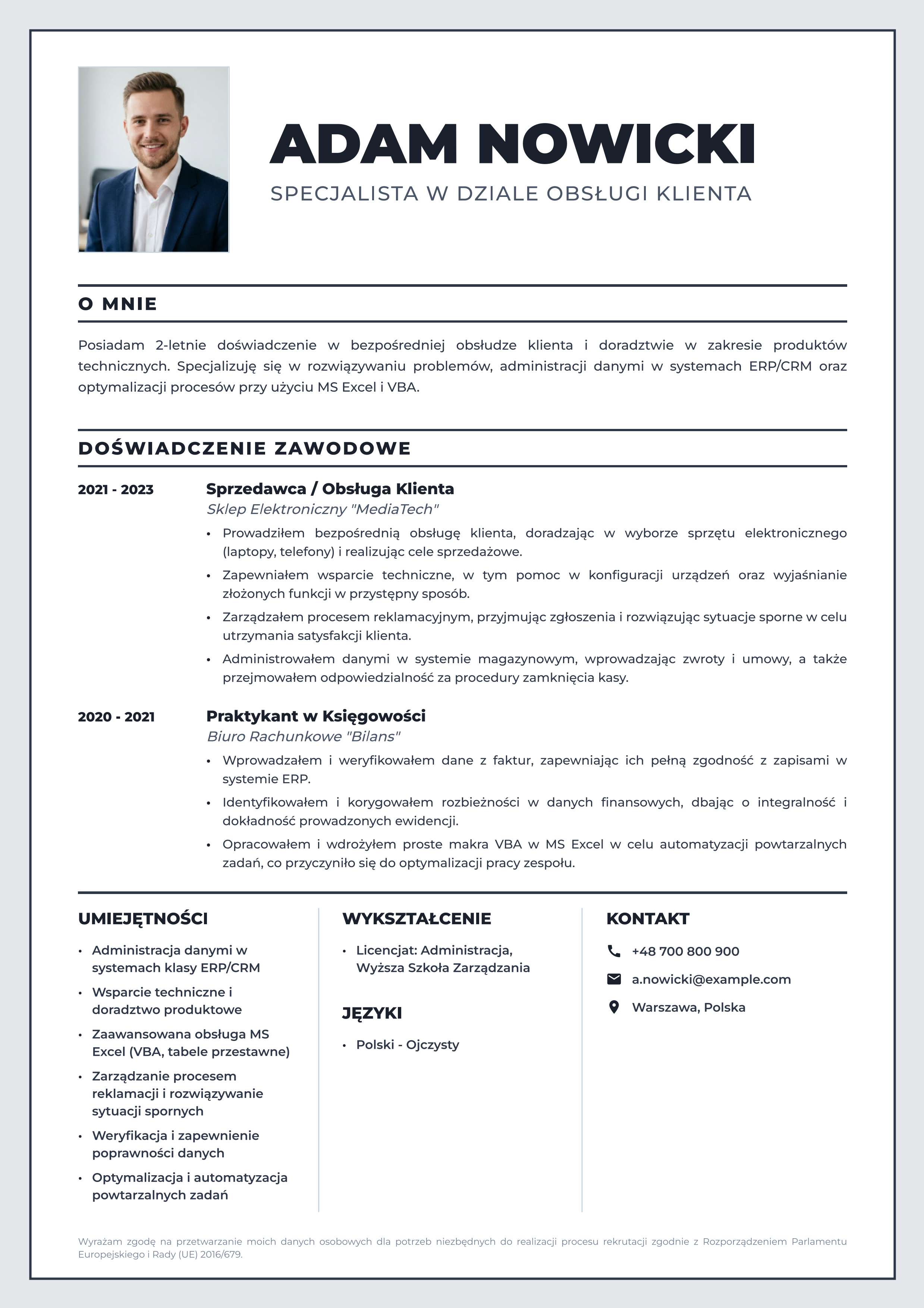 Wygenerowane CV